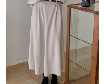 Knit skirt / Belt and skirt / Maxi knit skirt / Pleated knit skirt / Cozy knit skirt / Knit banding skirt / Sweater knit