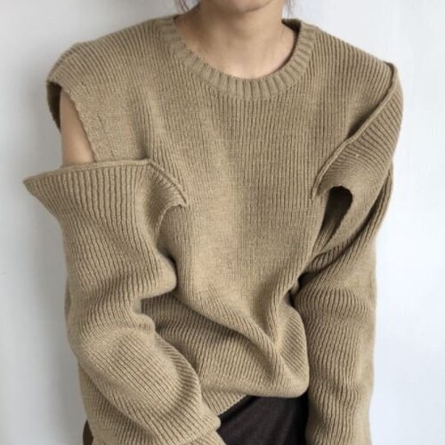 Cold Shoulder Sweater / - Etsy 