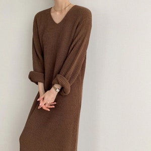 Long loose sweater dress deals
