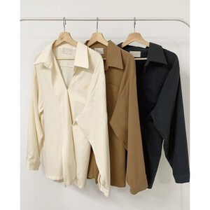 Dungaree Twill Left Side Drape Blouse main image 1