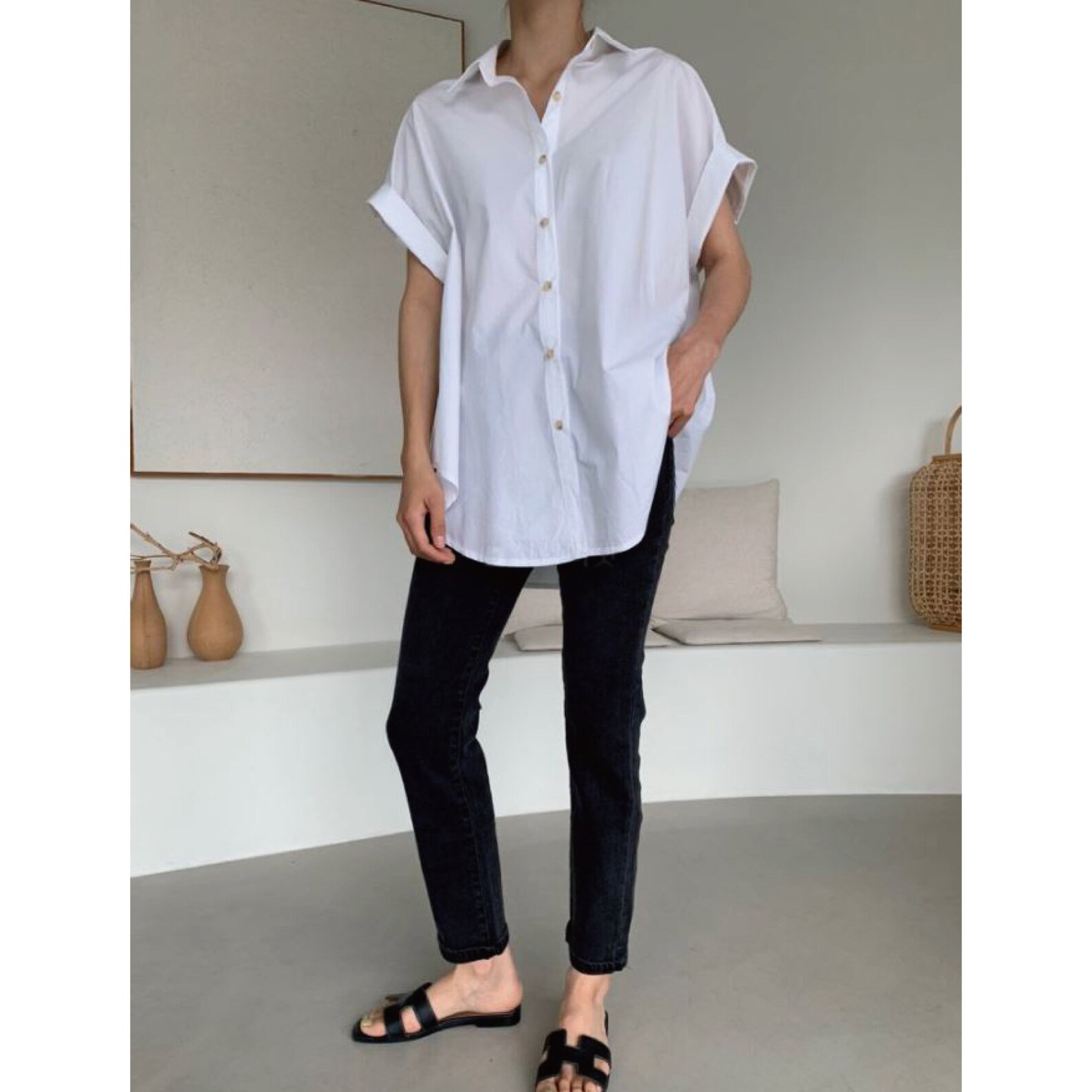 rolled up short sleeve shirt