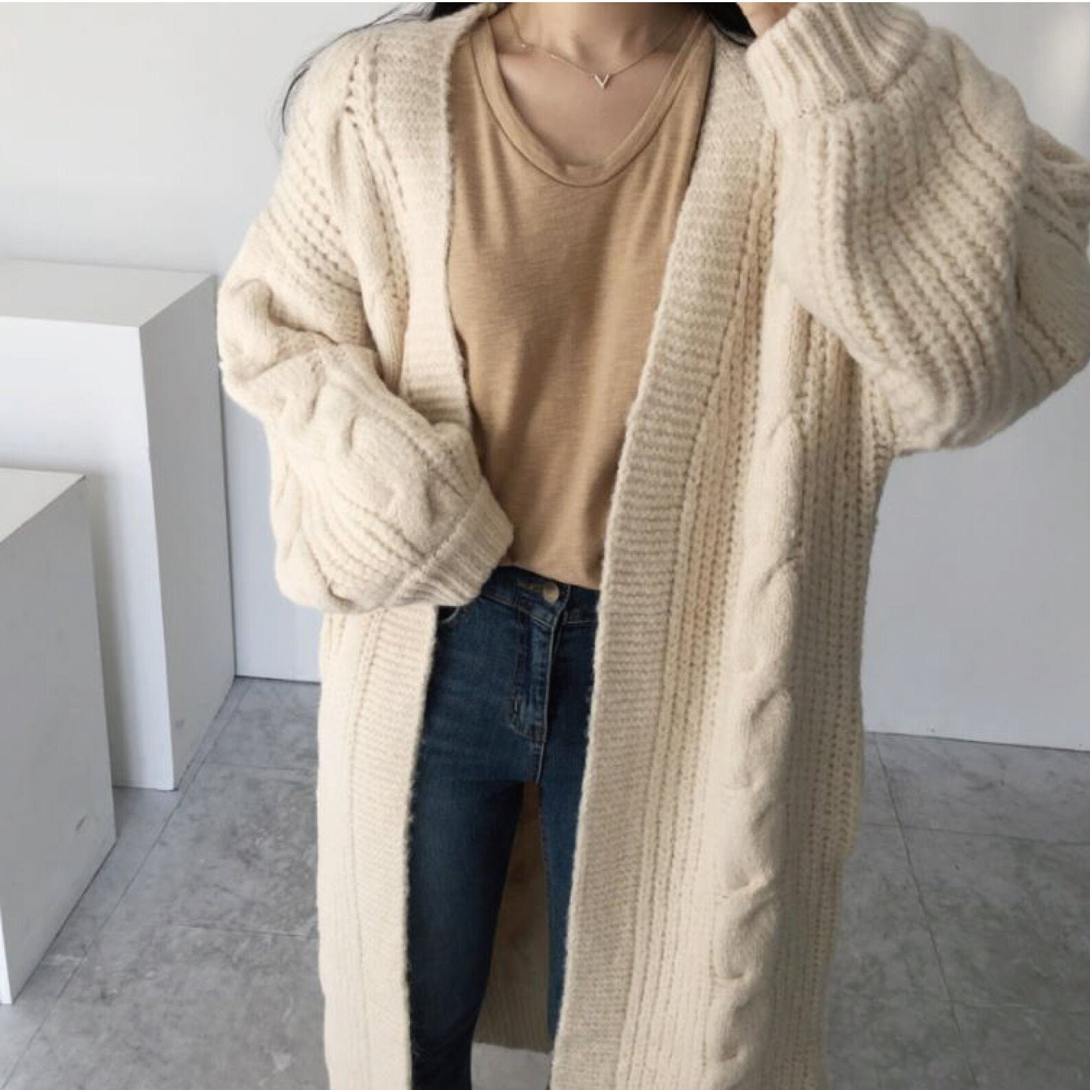 Cable Knit Cardigan / Maxi Long Cardigan / Wool Cardigan / - Etsy UK