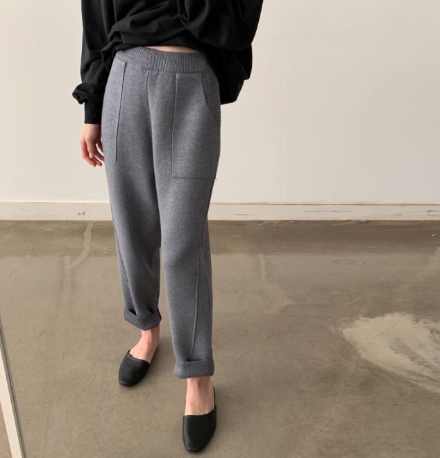 Knit Pants / Loose Fit Knit Pants / Sweater Pants / Banding Etsy