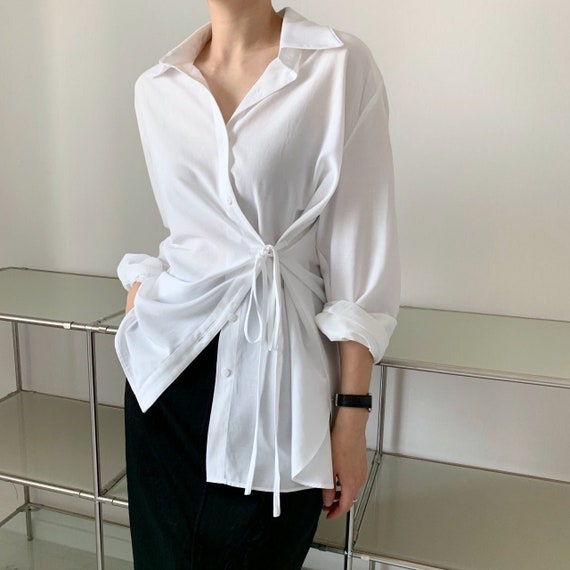Top cruzado Blusa cruzada Blusa envolvente de humor Top para mujer Tunicas para mujer Blusa con cuello Blusa cruzada tipo kimono Camisa para mujer Etsy Espana