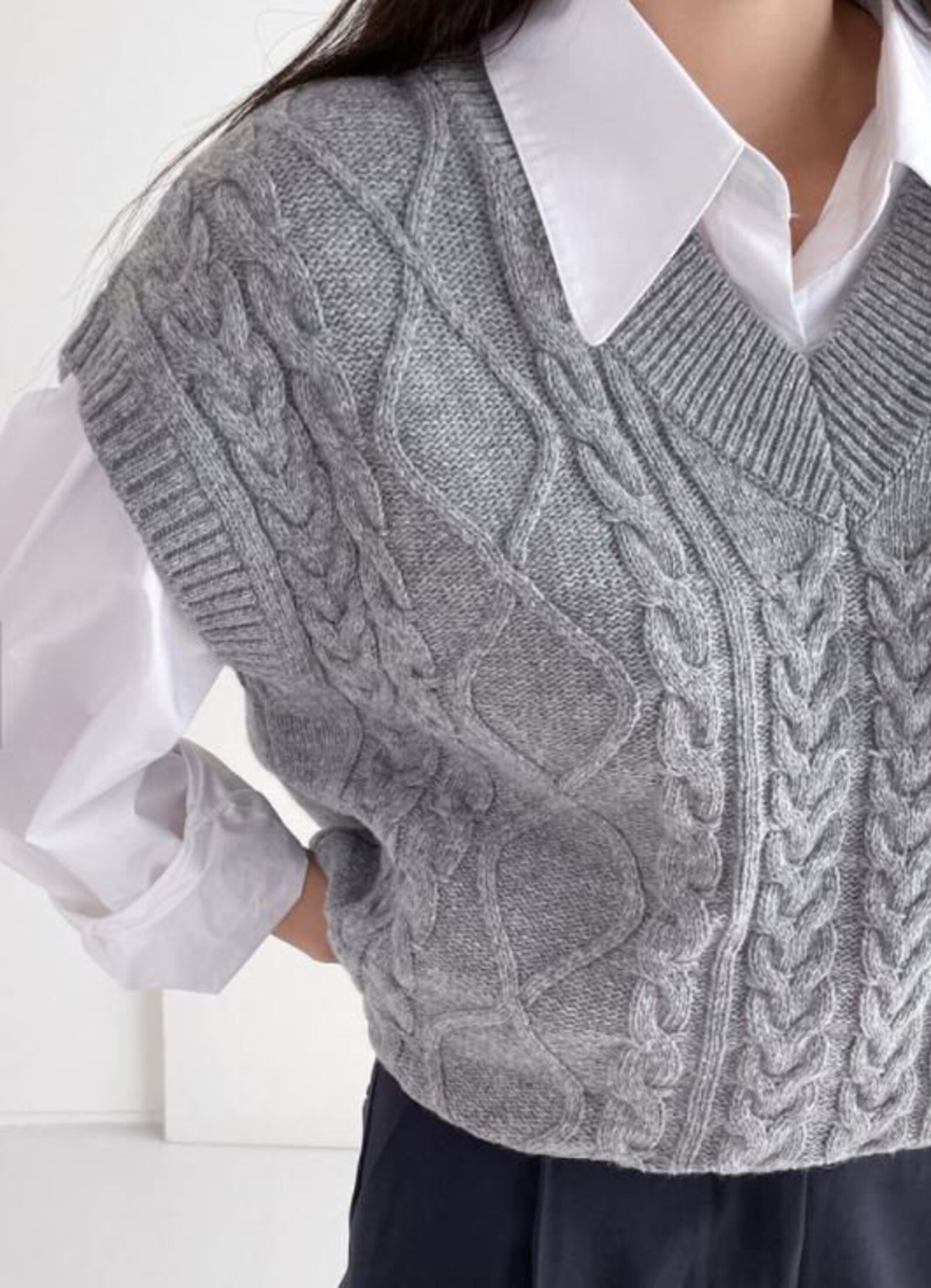 Sweater Vest / Knit Vest / Cable Sweater Vest / Knit Sweater - Etsy