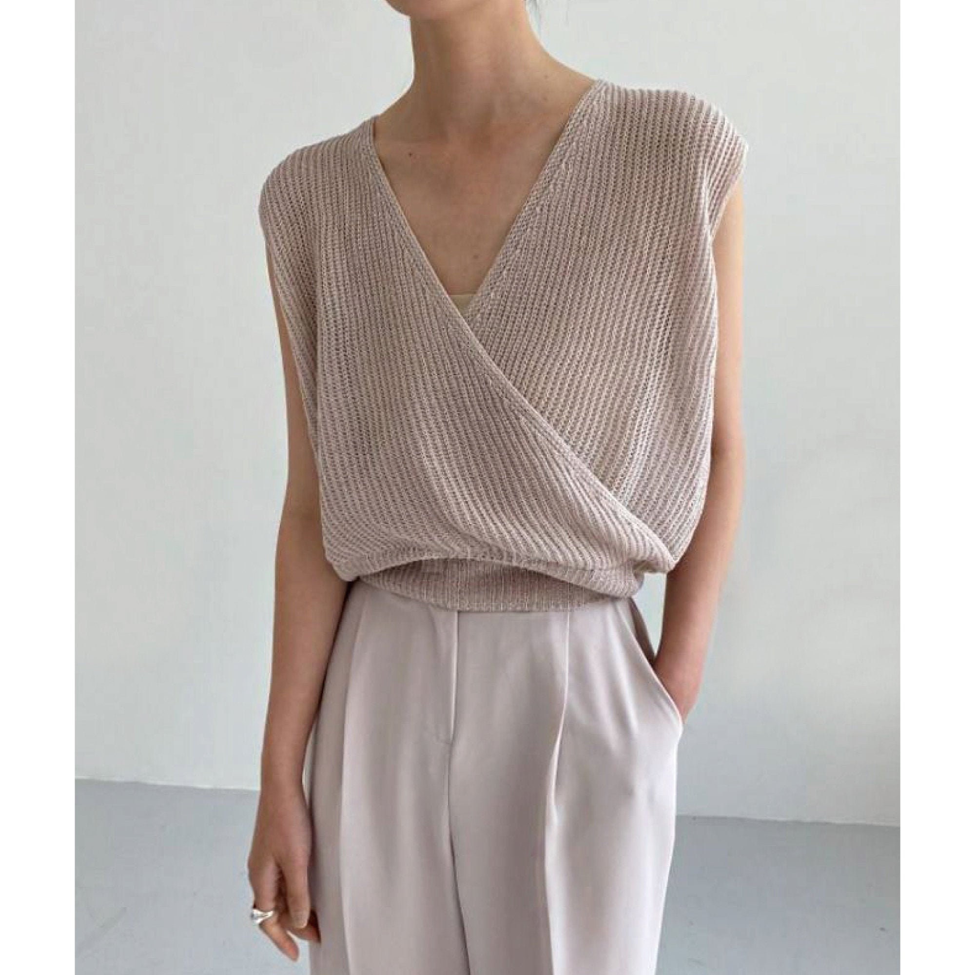 Sweater vest / Wrap vest / Vests for women / Layered knit vest Etsy