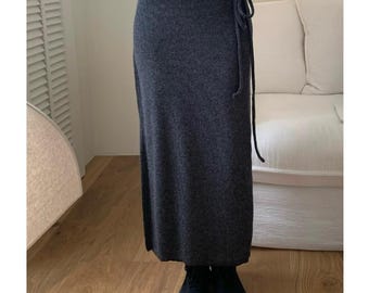Wrap skirt / Wrap mood skirt / Maxi long skirt / Maxi knit skirt / Wrap knit skirt / Cozy wrap skirt / Maxi pencil skirt