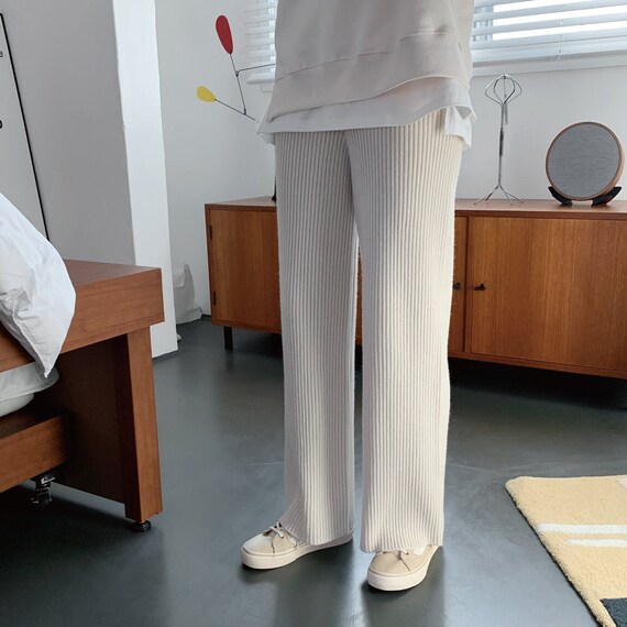 Soft and Heavy Wool Sweater Pants 