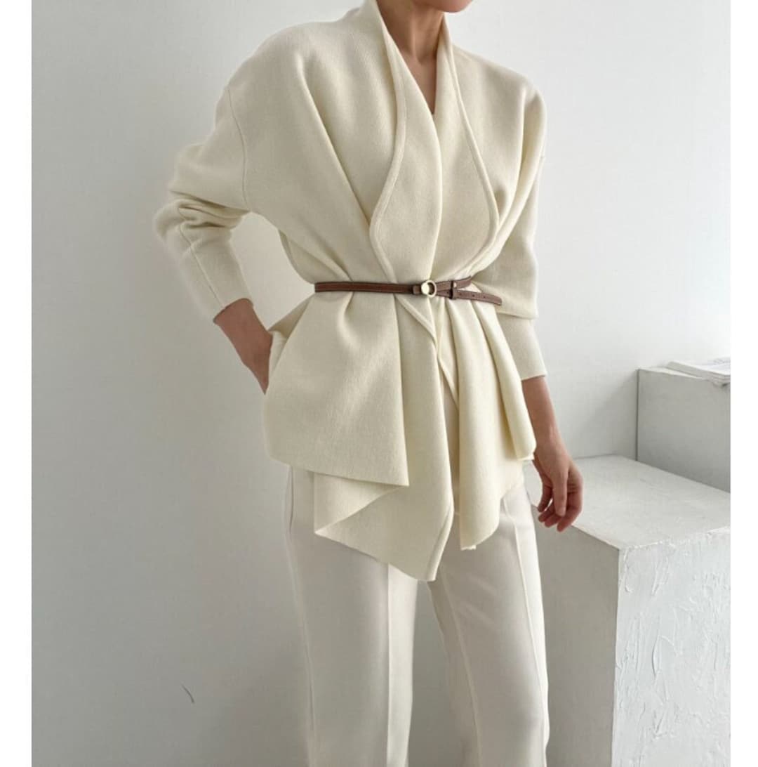 shawl knit cardigan