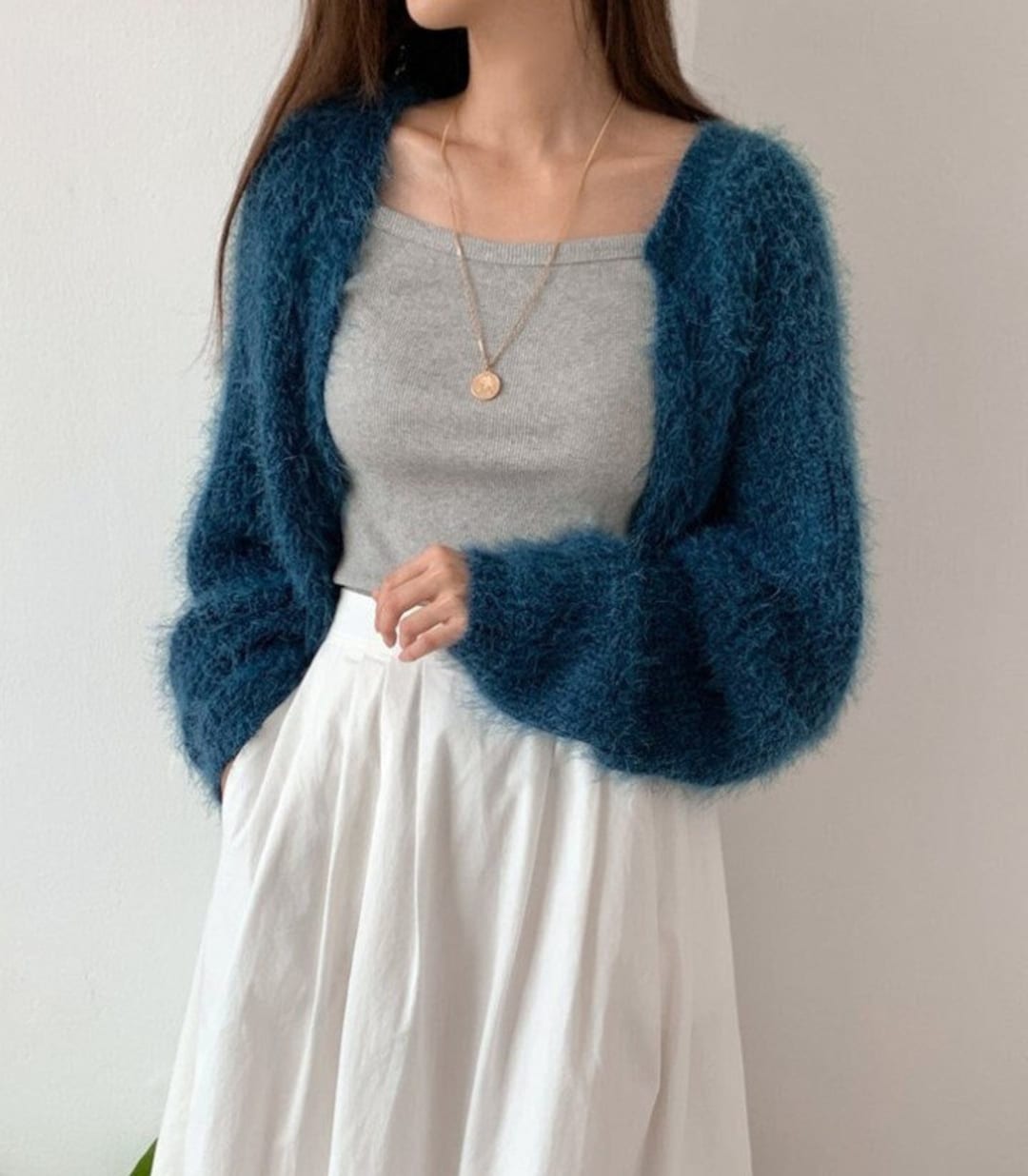 Fur Knit Bolero / Knit Bolero Cardigans / Knit Cardigans / Loose