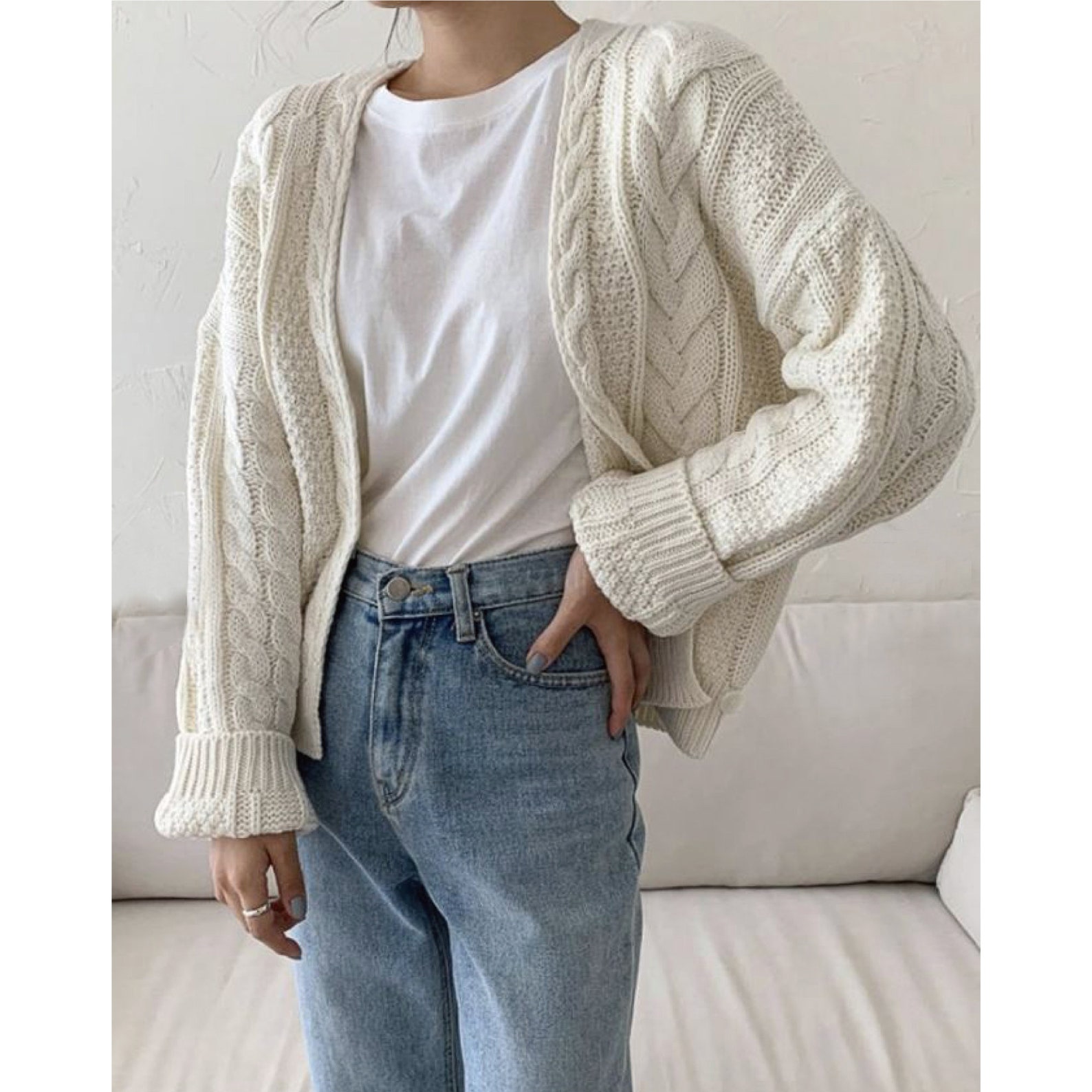 Sweater for Women / Wrap Cardigan / Cardigan for Women / Cable Etsy