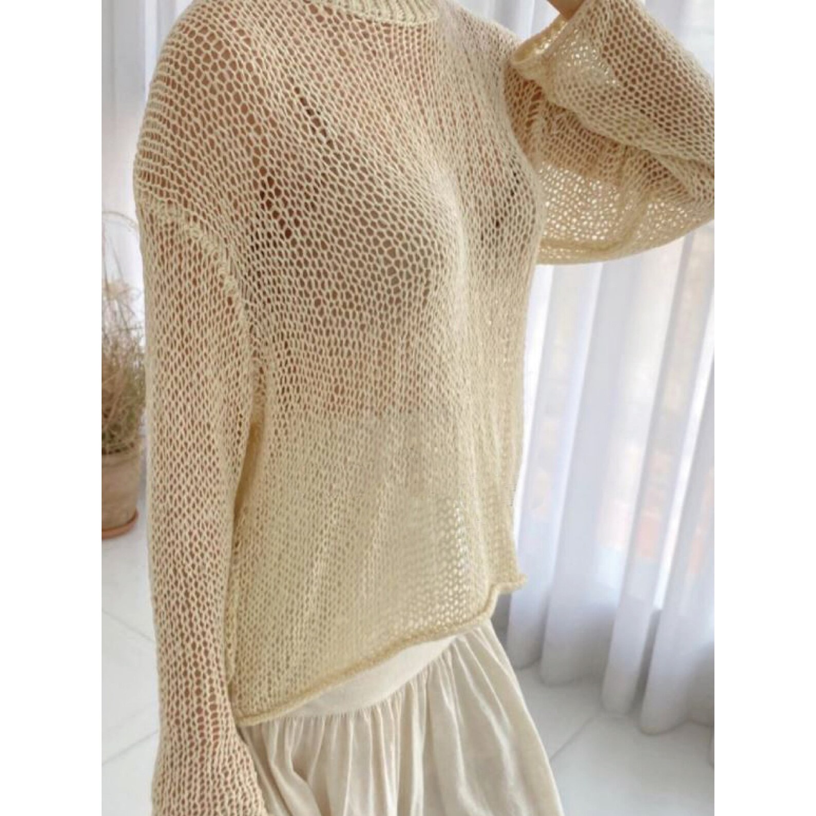 See through top / See through knit top / Sexy knit top / Top Etsy