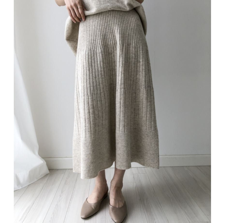 Cashmere Blended Skirt / Sweater Knit Skirt / Merino Wool - Etsy
