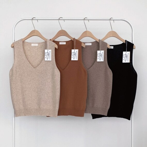 Sweater Vest for Women / Knit Vest / V 