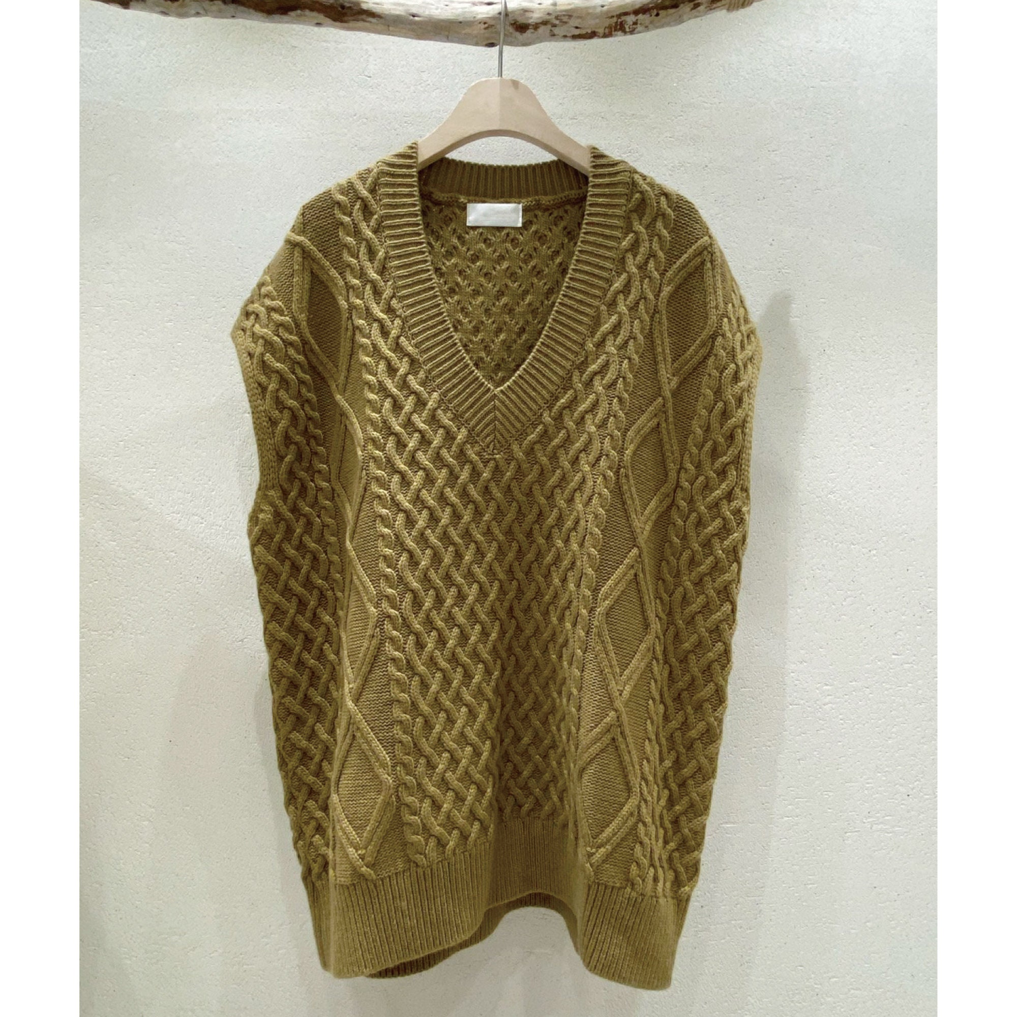 brown oversized sweater vest