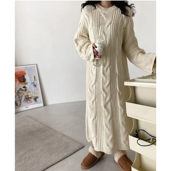 Sweater Dress / Maxi Long Sweater Knit 