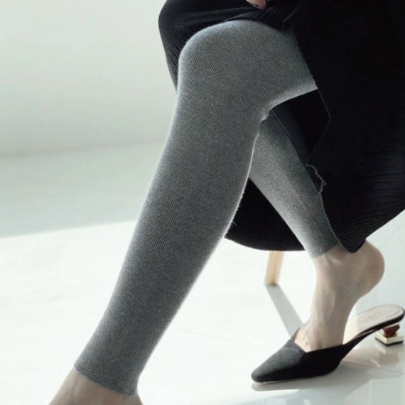 Leggings de punto de lana mezclada con cachemira Leggings para