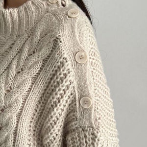 Cable knit sweater / Oversized sweater / Sweater for women / Chunky sweater / Loose fit sweater / Knit top women / Cozy sweater image 5