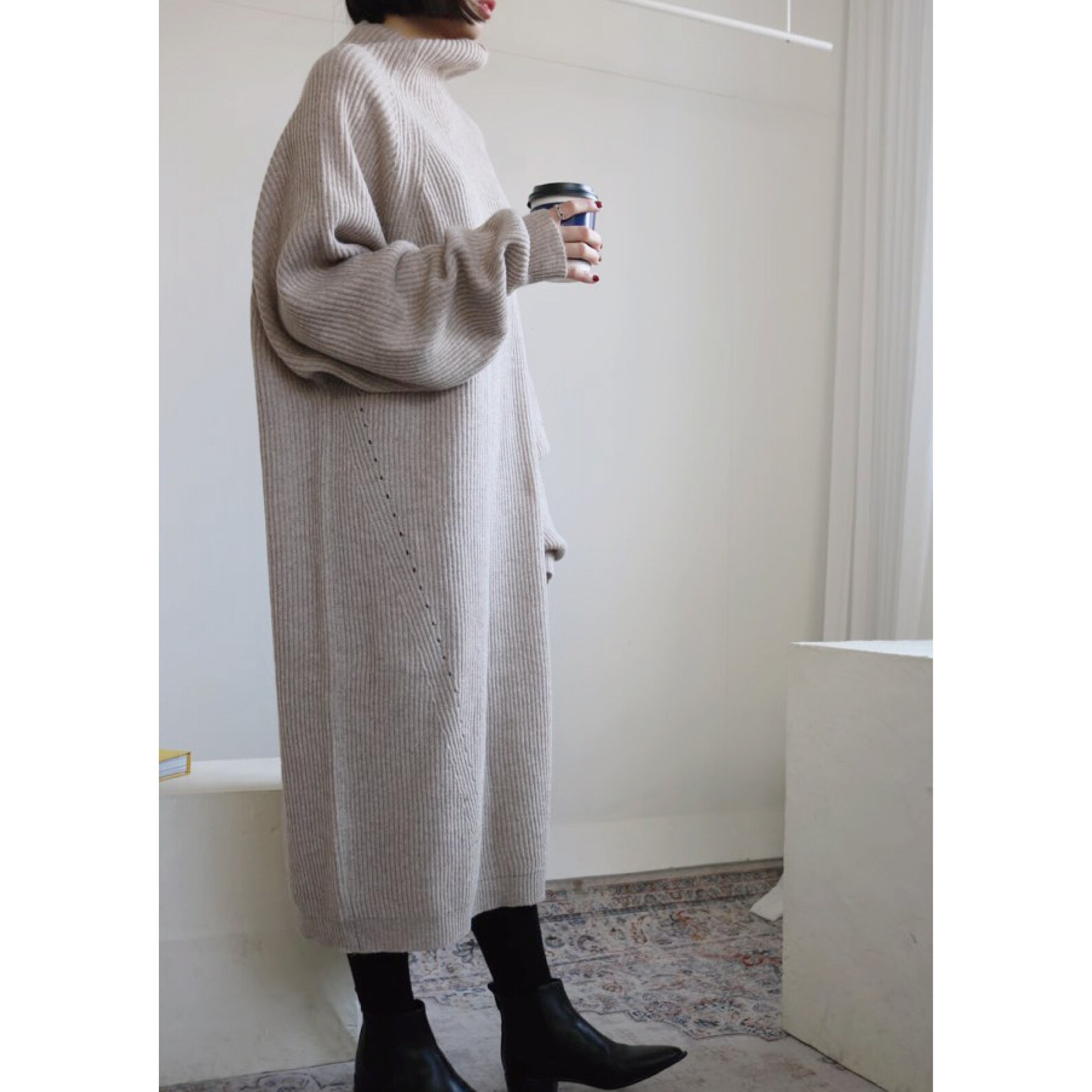 Loose Hooded Sweater Dress