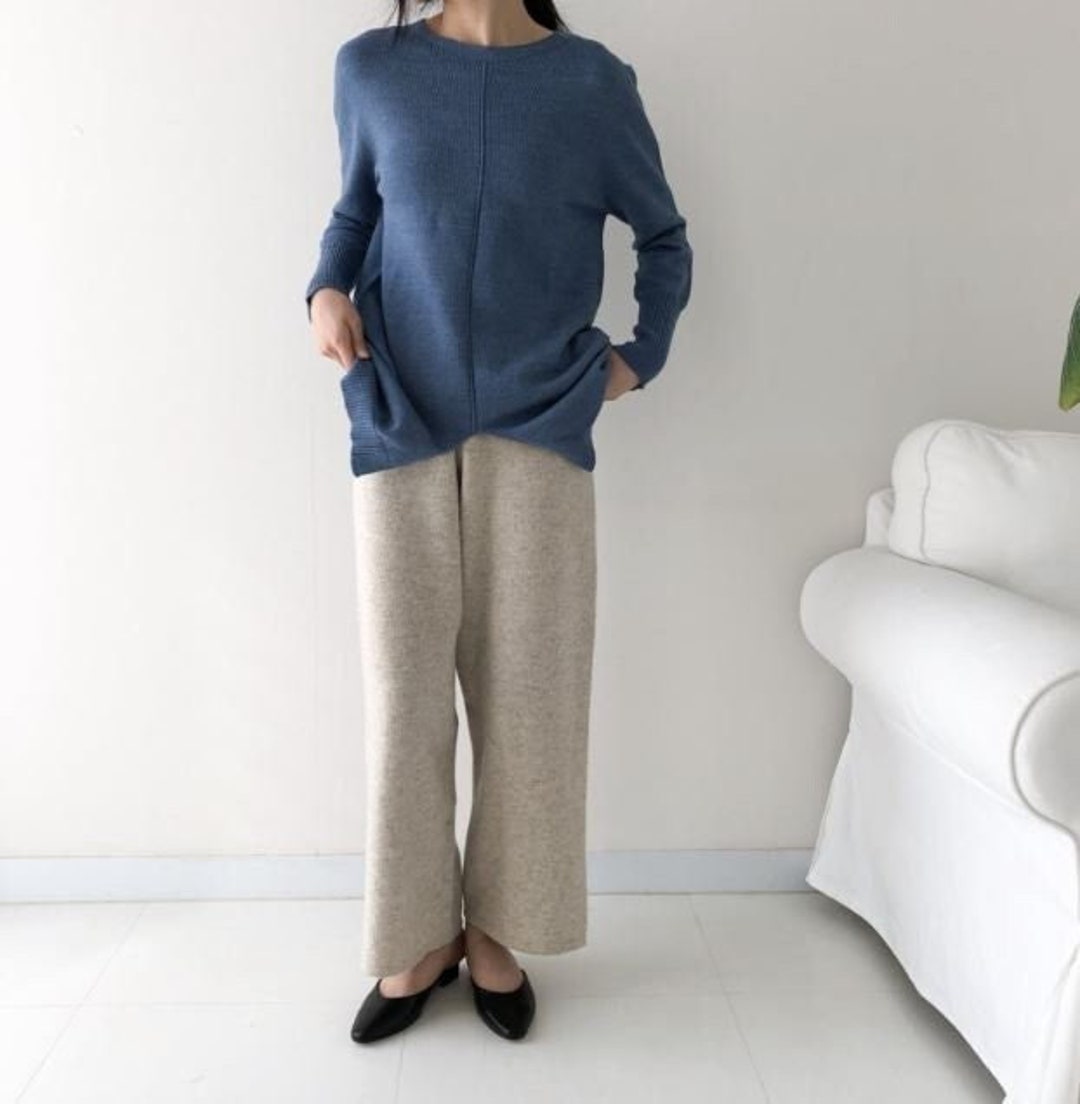 Cashmere Blended Knit Pants / Wool Knit Pants / Sweater Pants Etsy