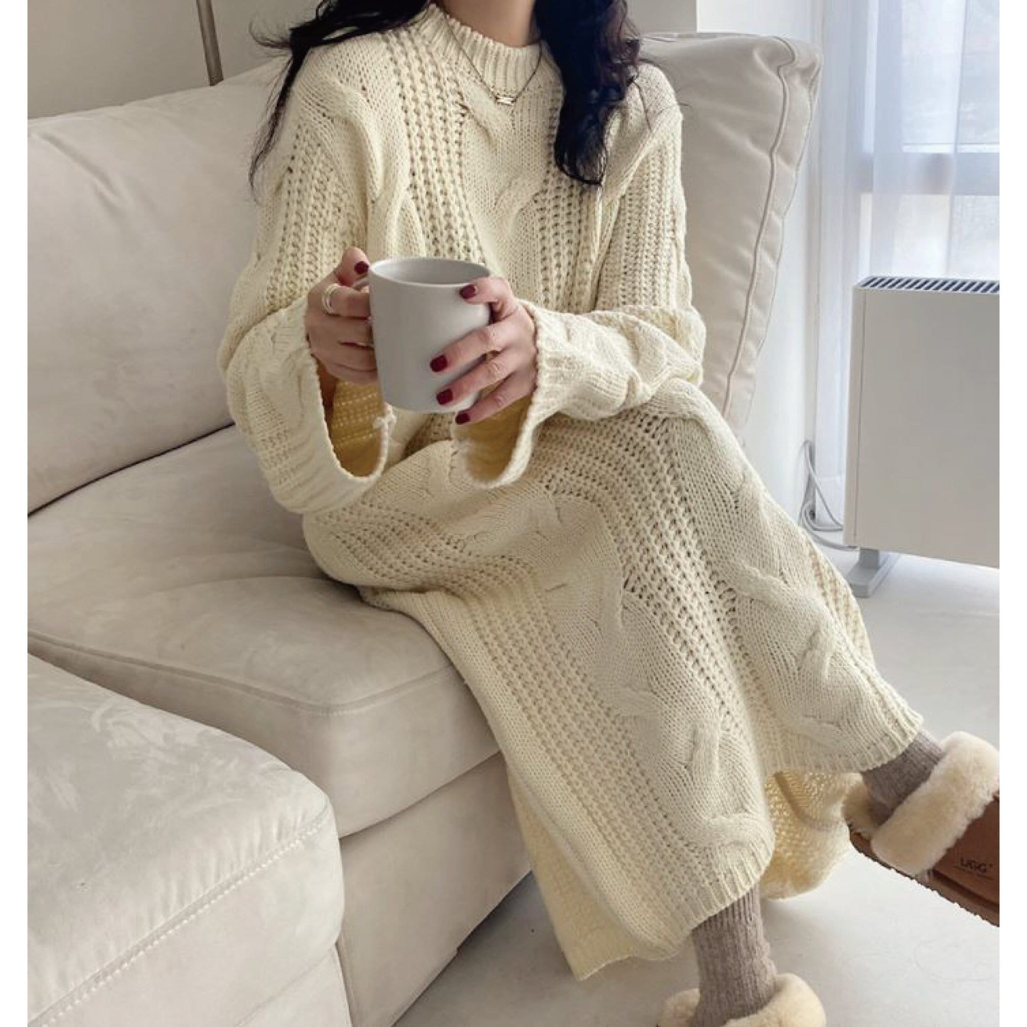 long sweater dress