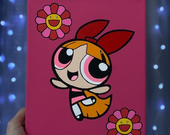 Pittura in fiore / Superchicche, pittura acrilica, arte, pittura su tela