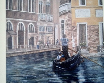 Venice -Gondolier Greetings Card