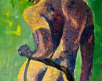 Kinky 18x24 oil painting