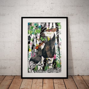 Okapi Poster impression d'art, imprimé animal, décor de chambre, art mural, Illustration, art, œuvre d'art, pas de cadre image 2