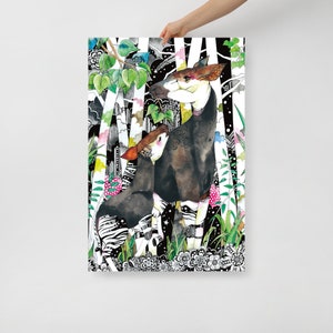 Okapi Poster - art print, animal print, room decor, wall art, Illustration, art, artwork, no Frame