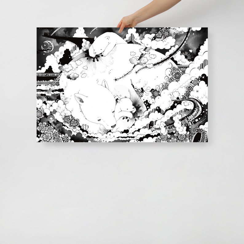 Polar bear Poster - art print, animal print, room decor, wall art, Illustration, art, artwork, no frame