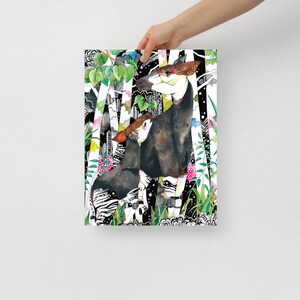 Okapi Poster - art print, animal print, room decor, wall art, Illustration, art, artwork, no Frame