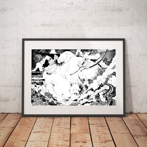 Polar bear Poster art print, animal print, room decor, wall art, Illustration, art, artwork, no frame image 2