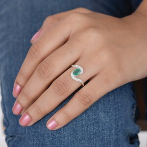 Emerald Ring, Handmade Women's Ring, Turkish Handmade Ring, Authentic Ring, Ottoman Ring, Ladies Ring, 925k Sterling Silver, Gift For Her,