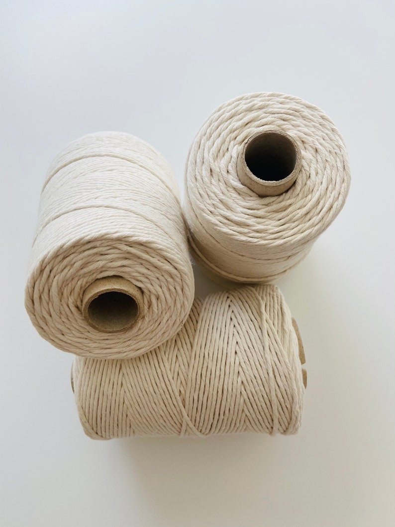 OEKO-TEX Einzelstrang 100 /% nat\u00fcrliche Makramee Seil 200 m Makramee Garn 3mm0,12 gezwirnt Makramee Schnur Macrame Cord