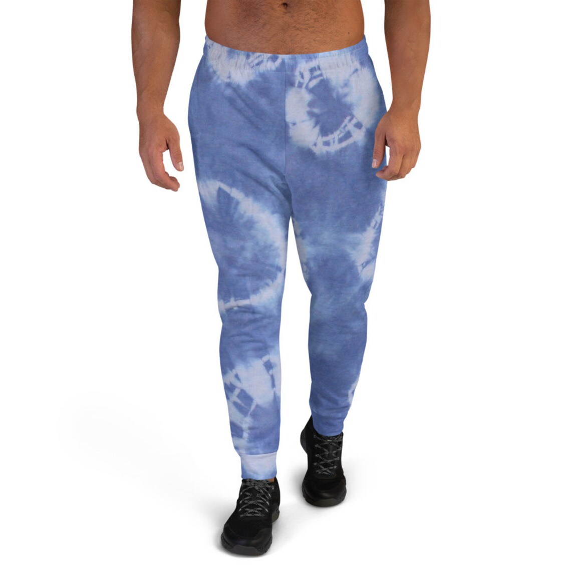 blue and white joggers