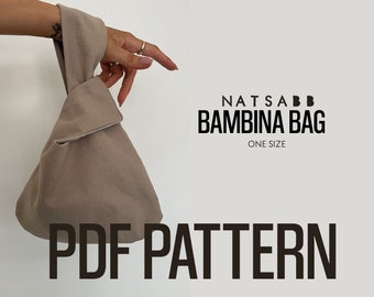 Bambina Bag - Modern PDF sewing pattern, beginner friendly scrap buster bag for formal or casual occassions Clutch/handbag/purse/coinbag