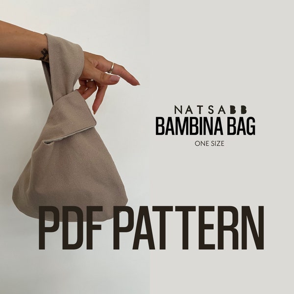 Bambina Bag - Modern PDF sewing pattern, beginner friendly scrap buster bag for formal or casual occassions Clutch/handbag/purse/coinbag