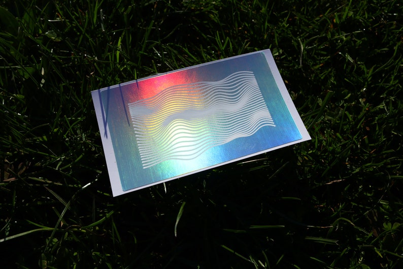 holographic decal sticker wave