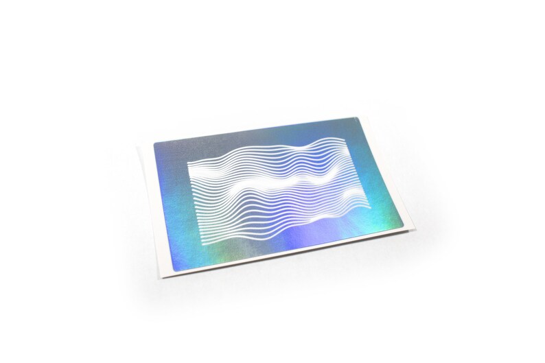 holographic decal sticker wave