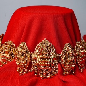 Golden Laxmi Belt,14k gold Belt,kamarband, Bridal Belt, Indian Jewelry, Bridal Wedding Belt,hip chain,belts,one gram gold,gifts,accessorie