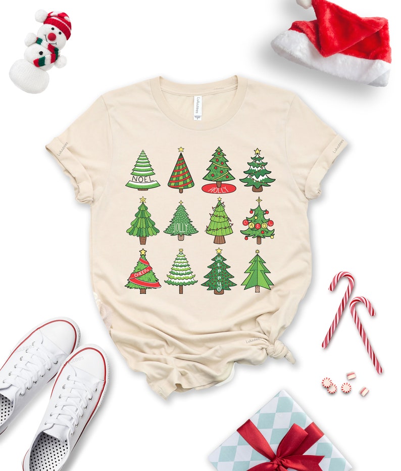 Christmas Pine Trees Shirt Christmas Shirt Holiday Shirt image 1