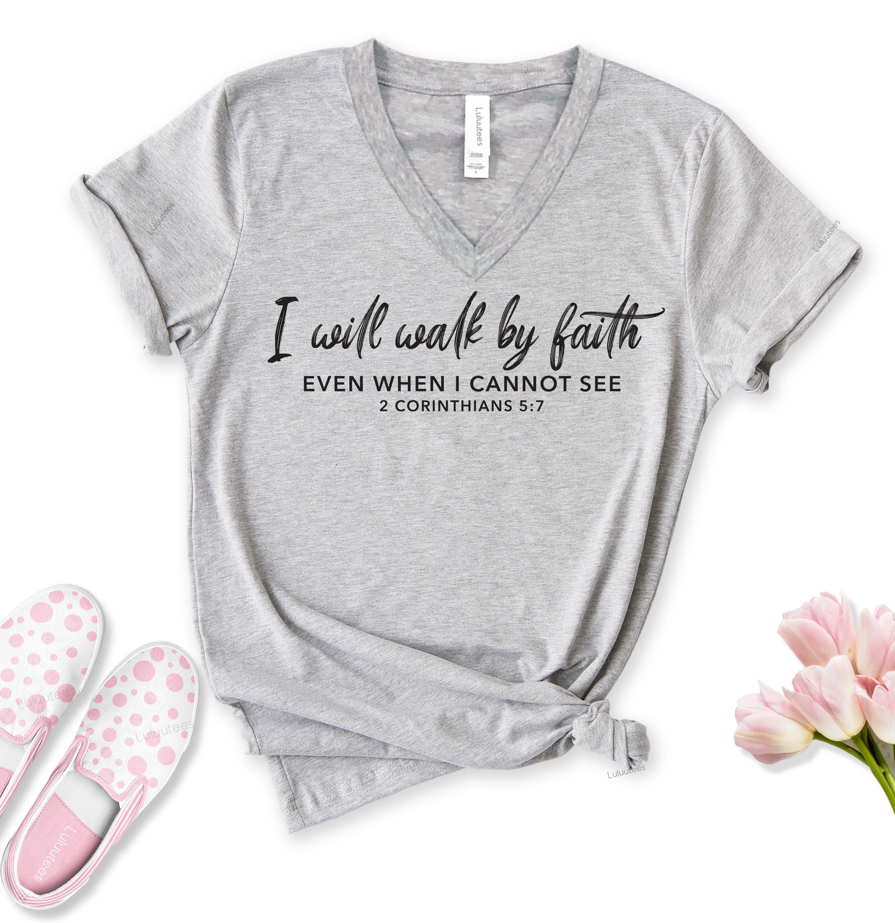 walking by faith t shirt