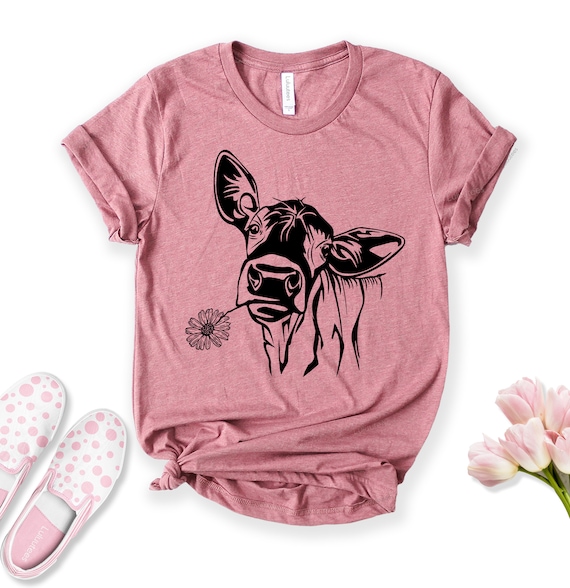 Farmer Highland Cow Shirt Farm T-shirt Cute Cow Shirt Cow Shirt For Mom Heifer Shirt Ranch Tee Cowgirl Cow Gifts For Her