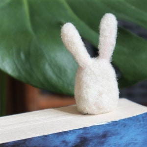 Woolly Bunny Bookmark Needle Felt Felted Handmade Wool Rabbit Book Reading Marker Mark Sister Girlfriend Wife Birthday Teacher Gift image 8