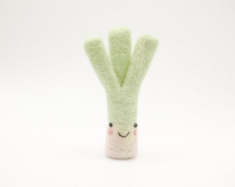 Woolly Leek - Needle Felted Handmade Decoration