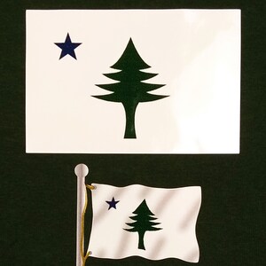 Maine&#39;s First Flag Sticker/Decal