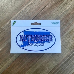 Nutmegger Connecticut CT in Exile Sticker/Decal