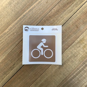 Biking Trail Use Sign Adventure Sticker/Decal