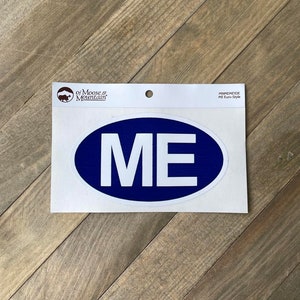 Maine ME Euro Style State Abbreviation Sticker/Decal
